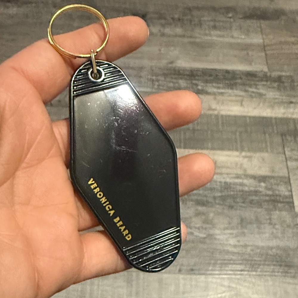 Genuine Veronica Beard Designer Key Ring Key Fob "Make It Happen" Gold